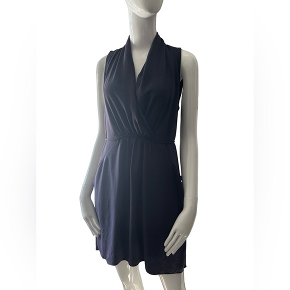 Aritzia Blue Wrap Midi Dress - Picture 4 of 4